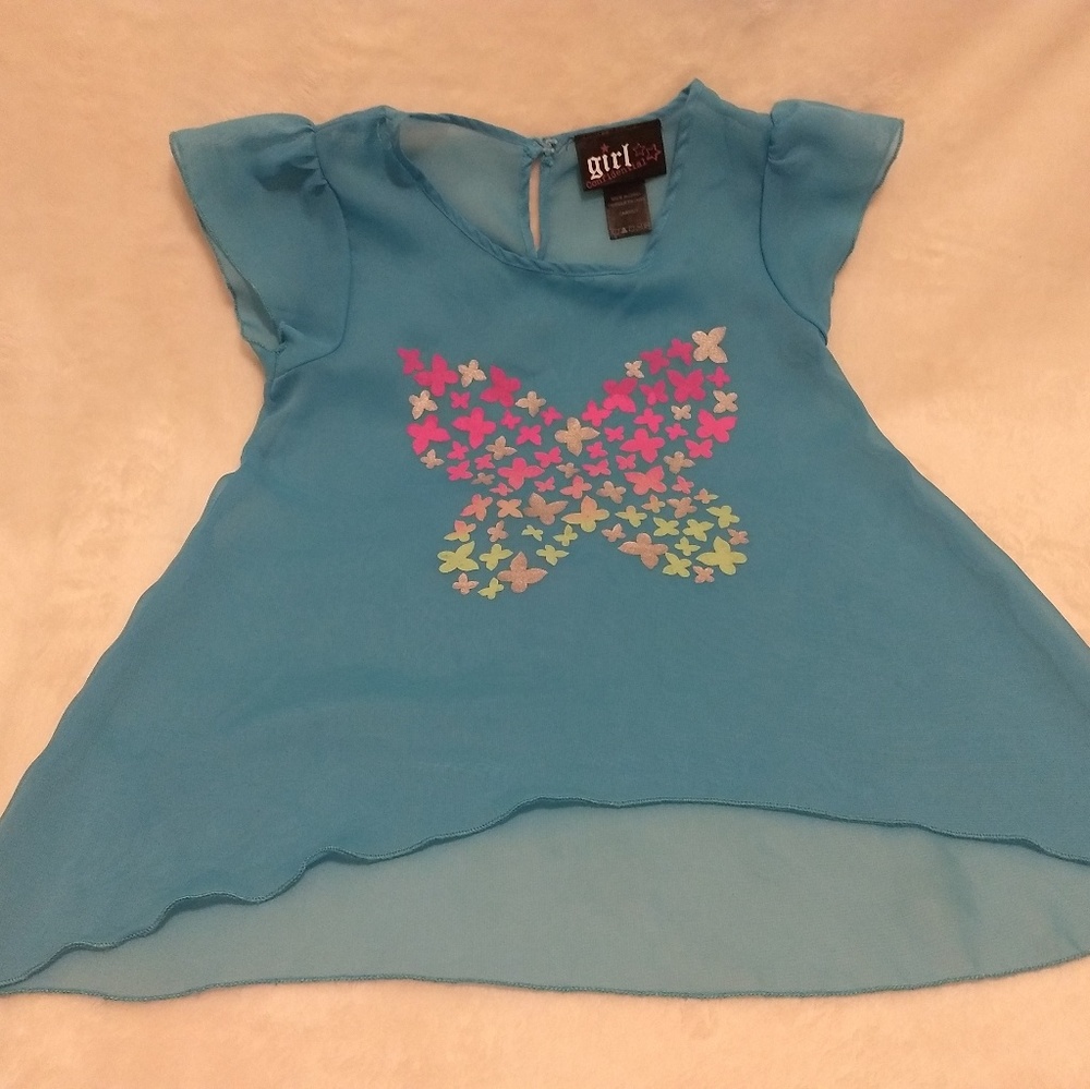 Girls sheer top, pretty and light! Worn once!
